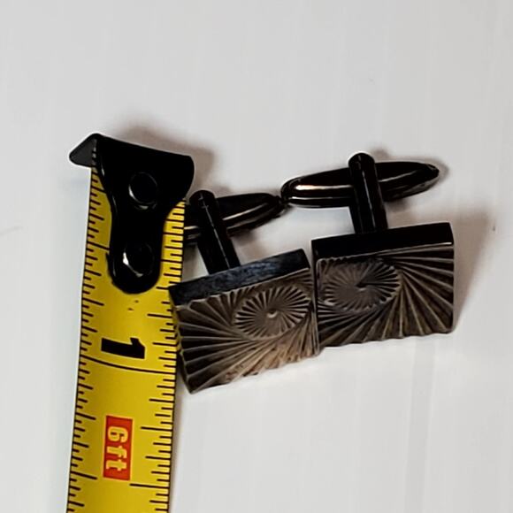 Silver Tone Twist Design Vtg Unsigned - Picture 3 of 3